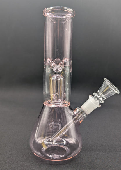 8" Glass Water Pipe Bong Pink + 5 FREE Screen (Colored Glass)