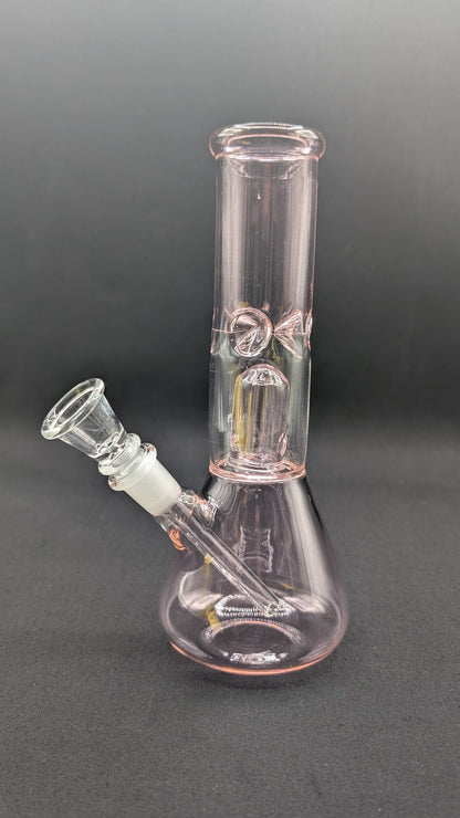 8" Glass Water Pipe Bong Pink + 5 FREE Screen (Colored Glass)