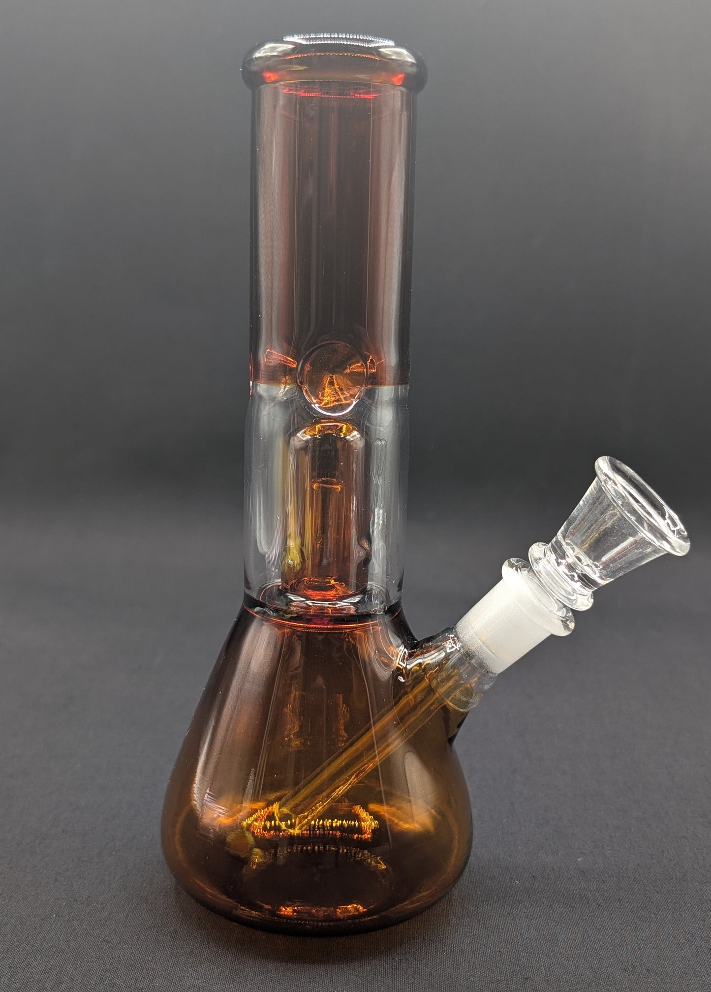 8" Glass Water Pipe Bong Amber + 5 FREE Screen (Colored Glass)