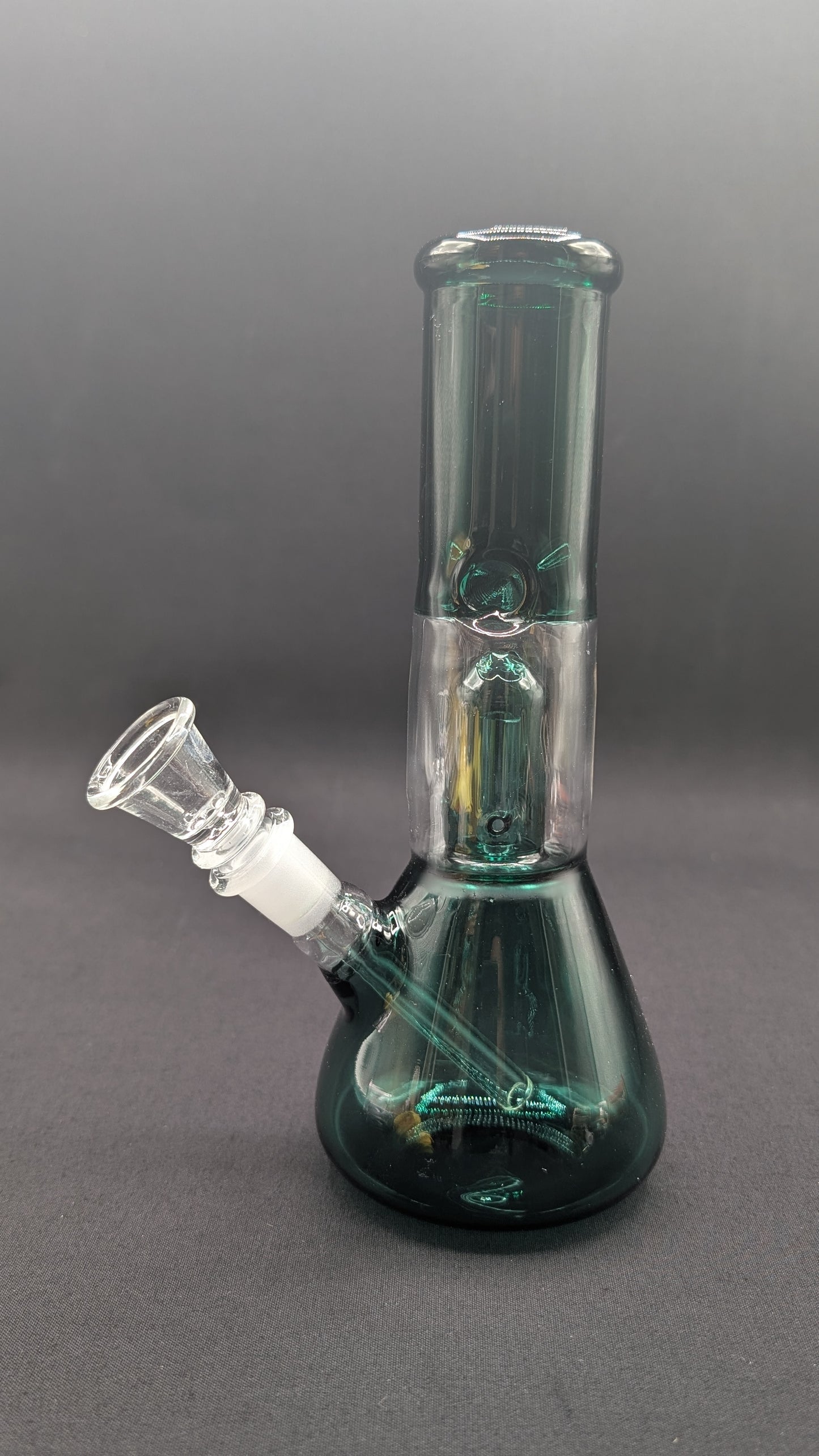 8" Glass Water Pipe Bong Teal + 5 FREE Screen (Colored Glass)