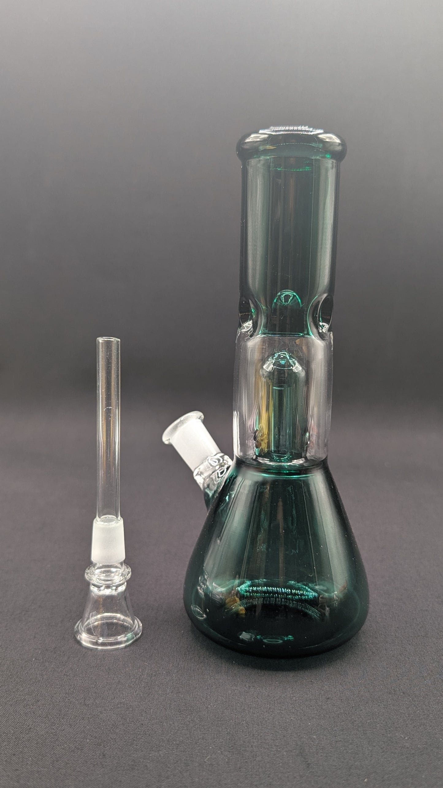 8" Glass Water Pipe Bong Teal + 5 FREE Screen (Colored Glass)