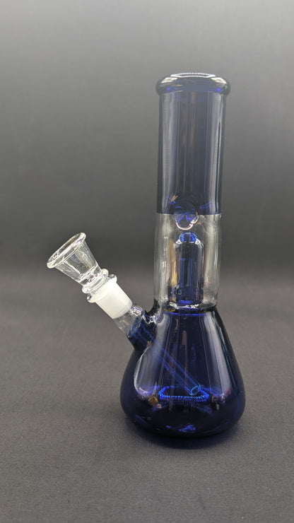 8" Glass Water Pipe Bong Blue + 5 FREE Screen (Colored Glass)