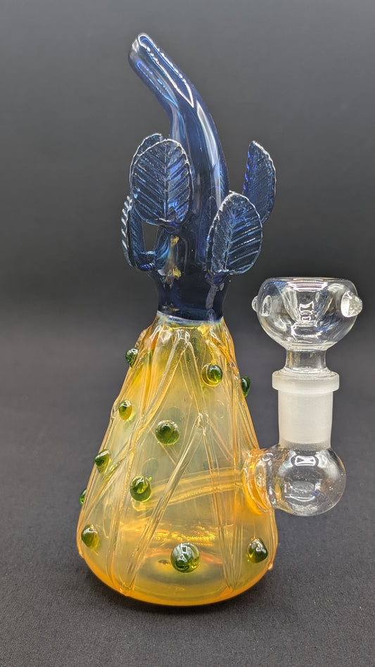 7.5" Glass Water Pipe Bong Pineapple BL