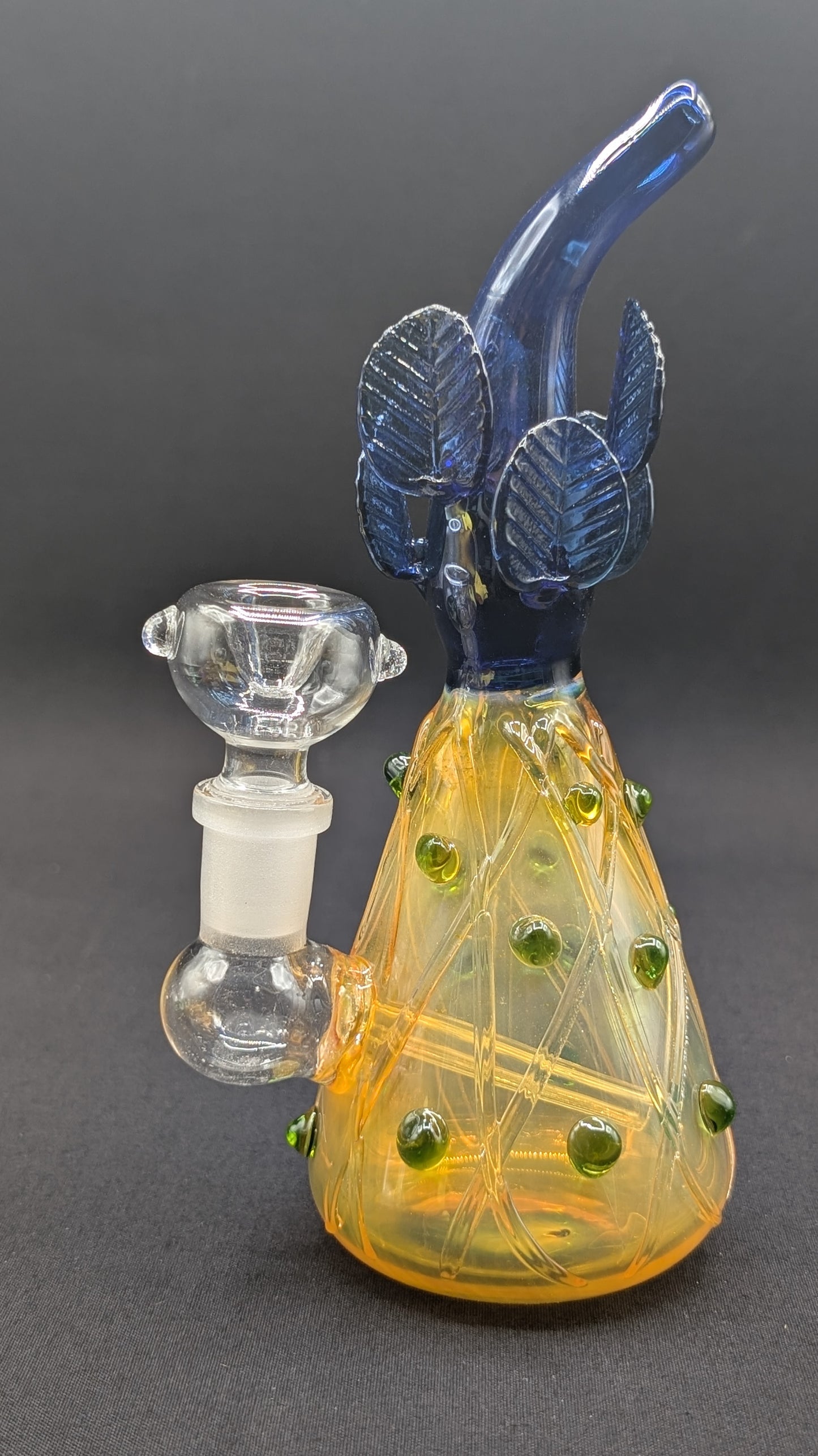 7.5" Glass Water Pipe Bong Pineapple BL