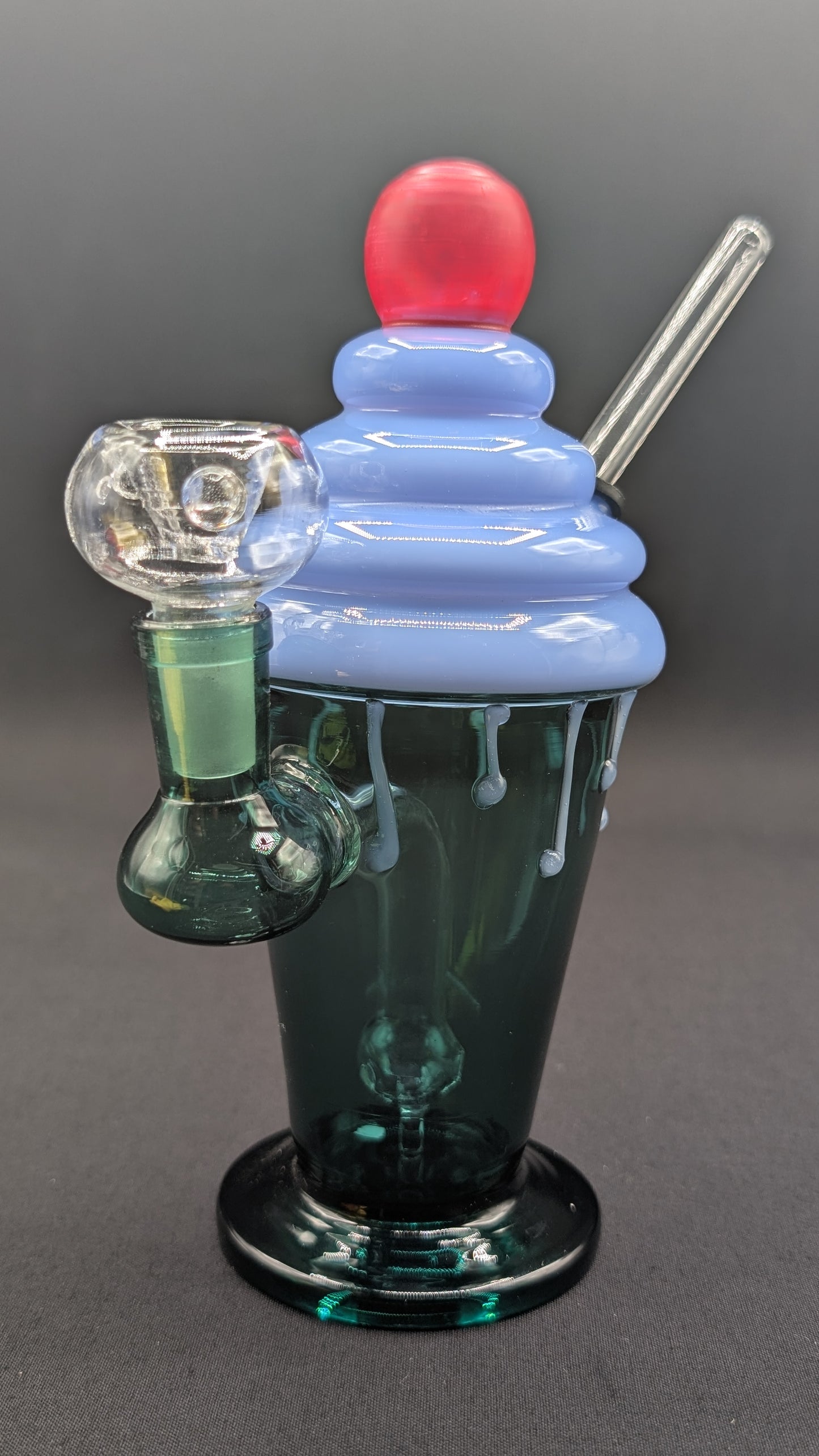 7" Glass Water Pipe Bong Ice Cream Sundae