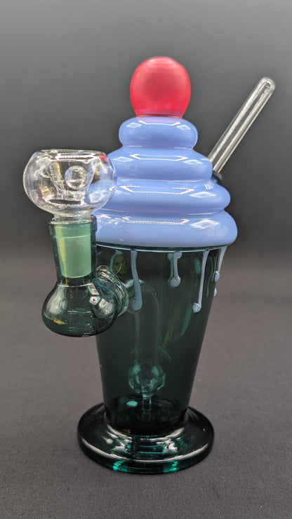 7" Glass Water Pipe Bong Ice Cream Sundae
