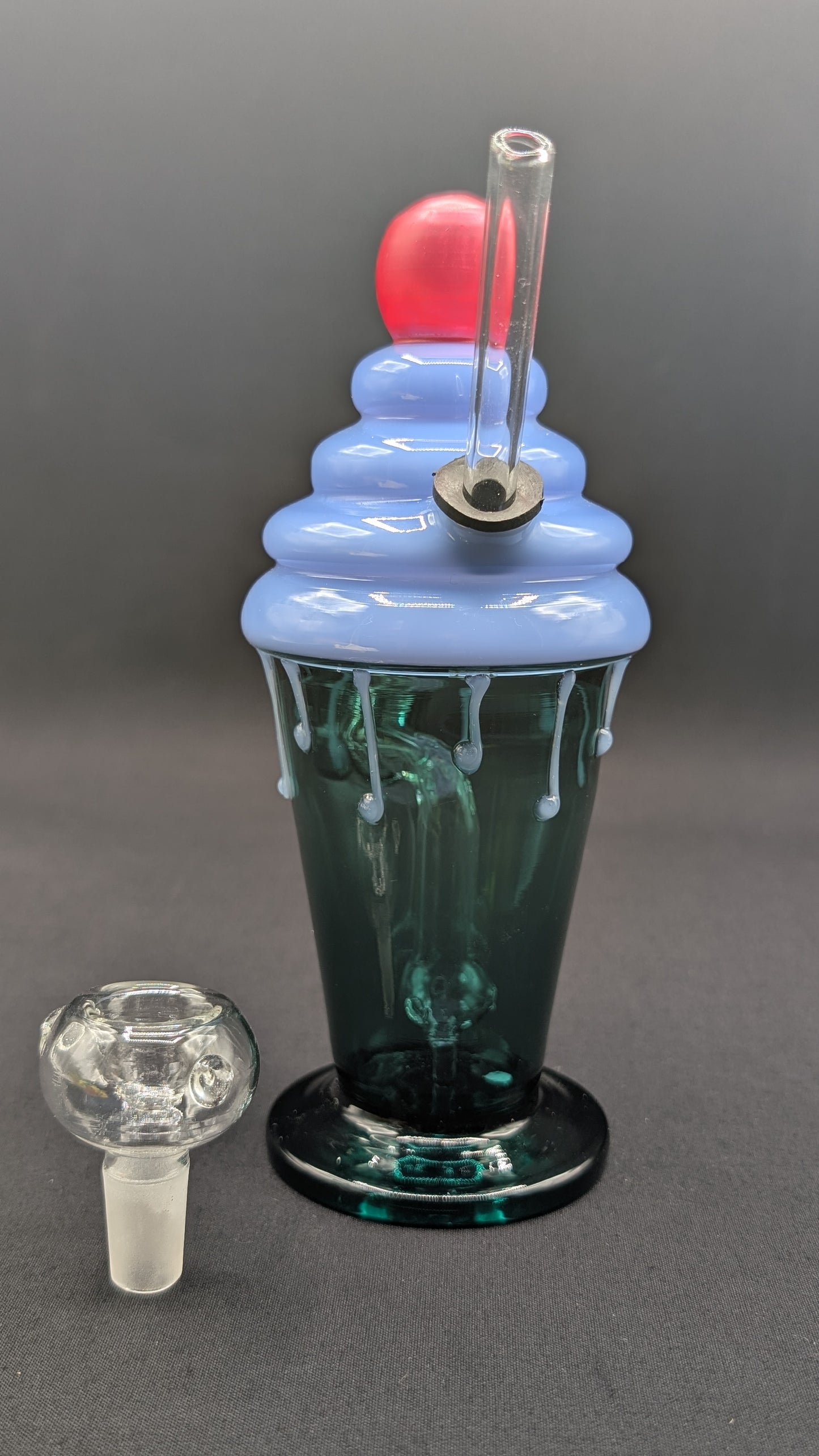 7" Glass Water Pipe Bong Ice Cream Sundae