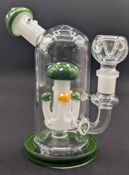 6" Glass Water Pipe Bong Mushroom Style GR