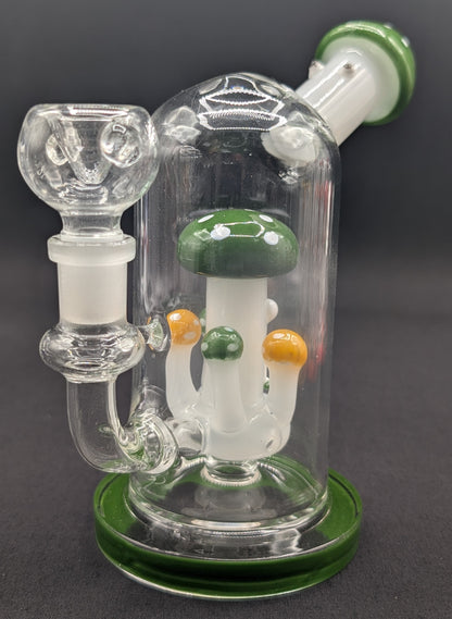 6" Glass Water Pipe Bong Mushroom Style GR