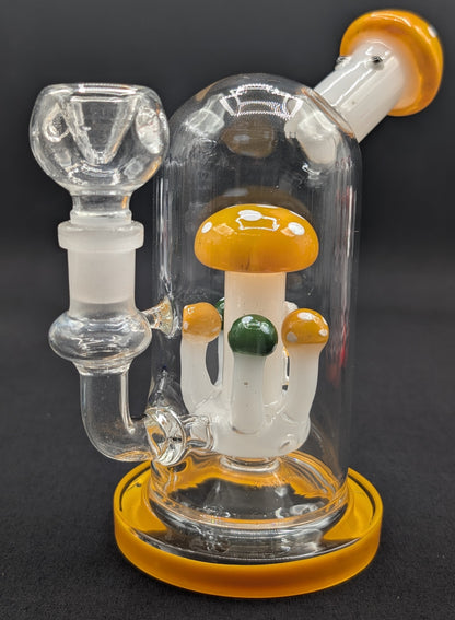 6" Glass Water Pipe Bong Mushroom Style YE
