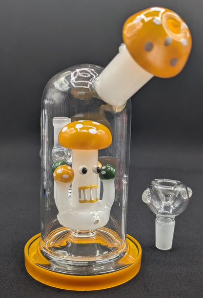 6" Glass Water Pipe Bong Mushroom Style YE