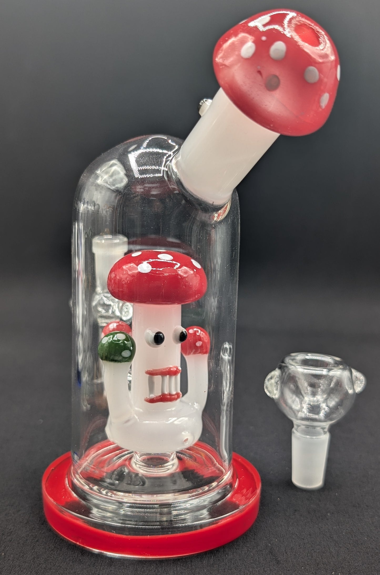 6" Glass Water Pipe Bong Mushroom Style RE