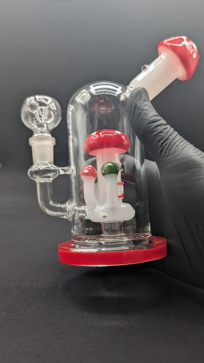 6" Glass Water Pipe Bong Mushroom Style RE