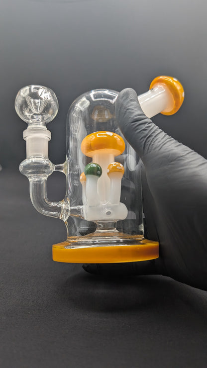 6" Glass Water Pipe Bong Mushroom Style YE
