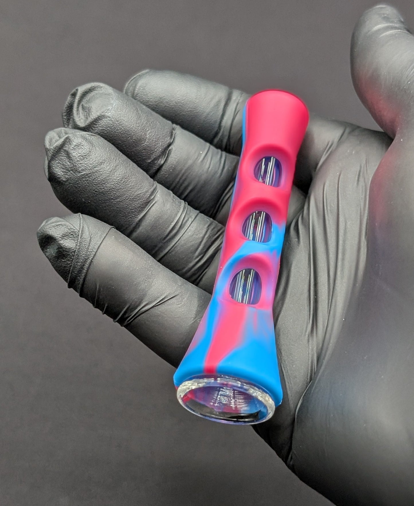 2 pack - 3" Silicone Wrapped Glass One Hitters