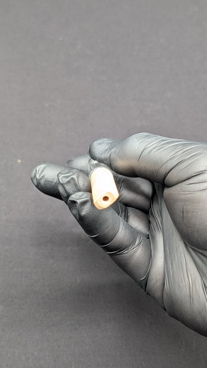 2 Pack: 3.5" Glass One Hitter With Wood Mouth Piece