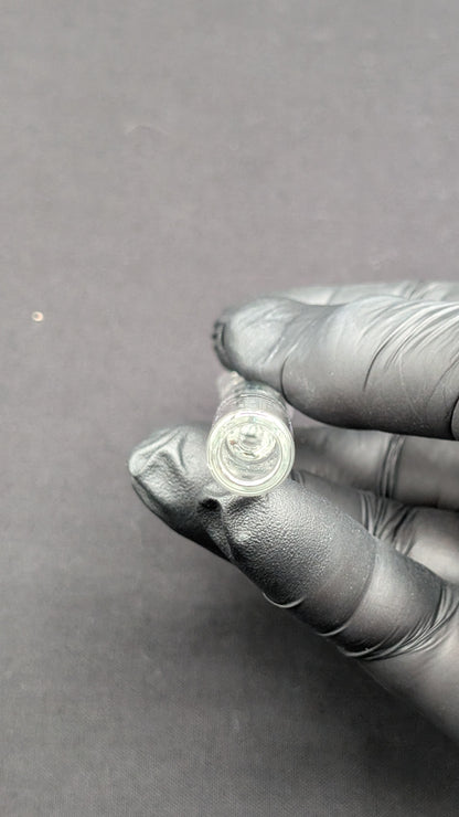 4" Glass One Hitter with Diamond Style Pieces for Smoking  - Pinched Lip