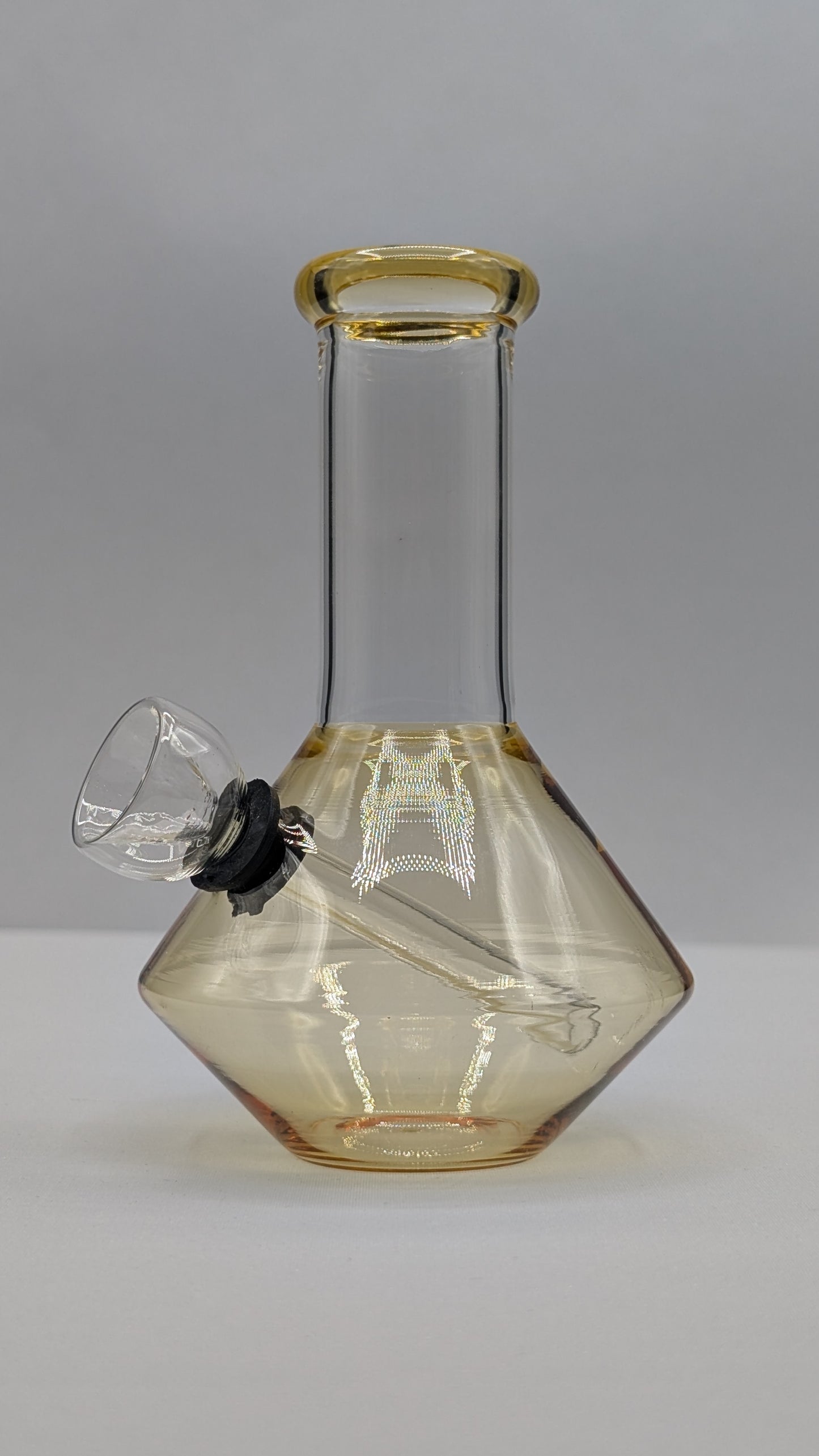 5" Glass Water Pipe Bong UFO Yellow (Colored Glass)