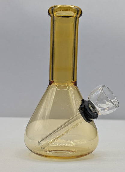 5" Glass Water Pipe Bong Beaker Honey (Colored Glass)