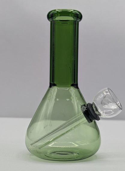 5" Glass Water Pipe Bong Green Beaker (Colored Glass)