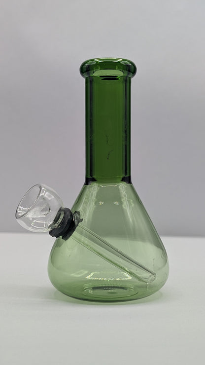 5" Glass Water Pipe Bong Green Beaker (Colored Glass)