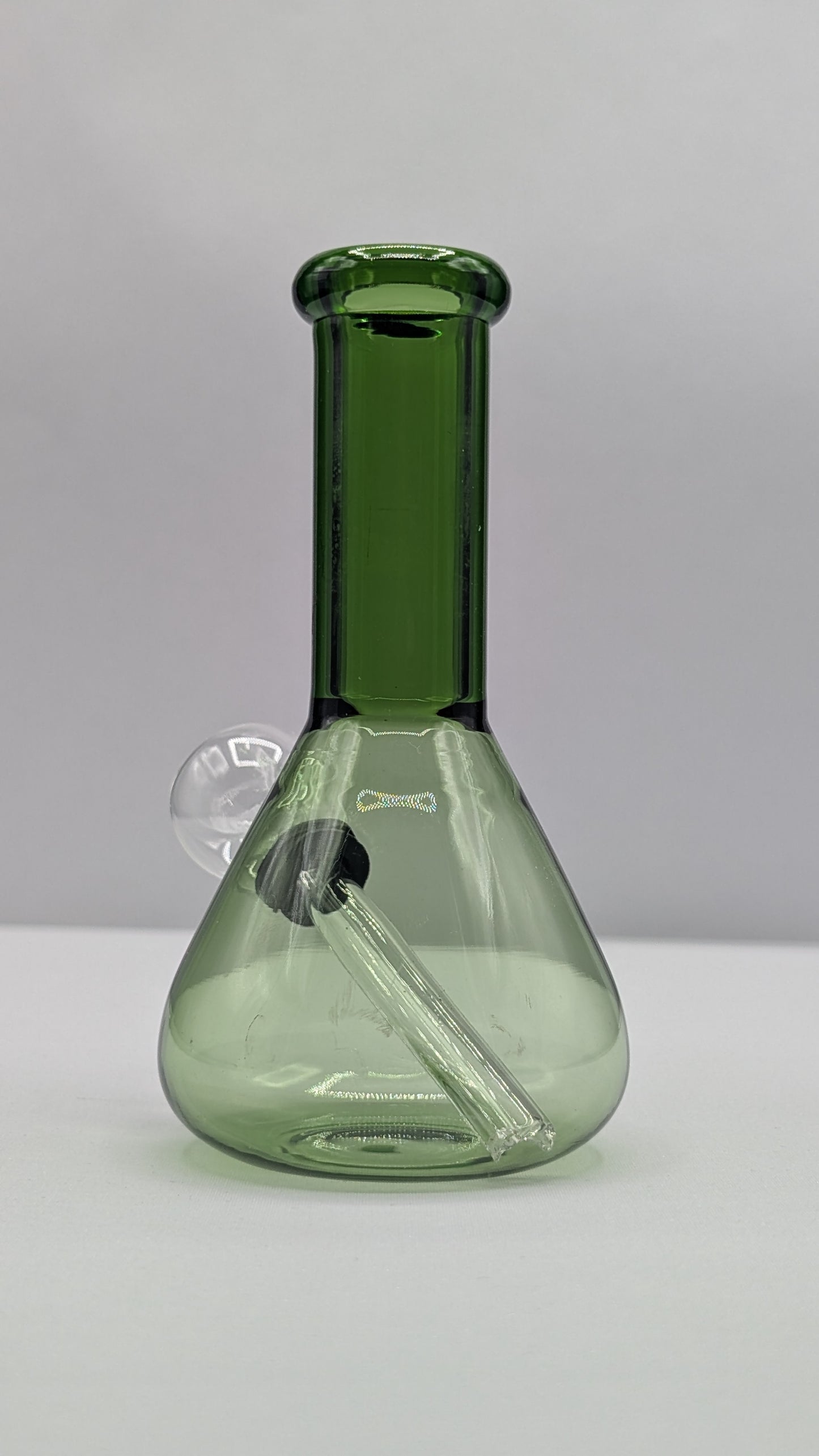 5" Glass Water Pipe Bong Green Beaker (Colored Glass)