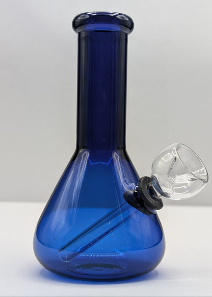 5" Glass Water Pipe Bong Blue Beaker (Colored Glass)