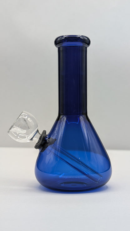 5" Glass Water Pipe Bong Blue Beaker (Colored Glass)