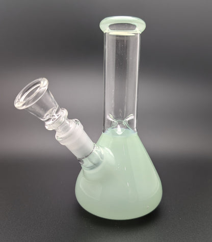 6" Glass Water Pipe Bong Mint Green (Colored Glass)