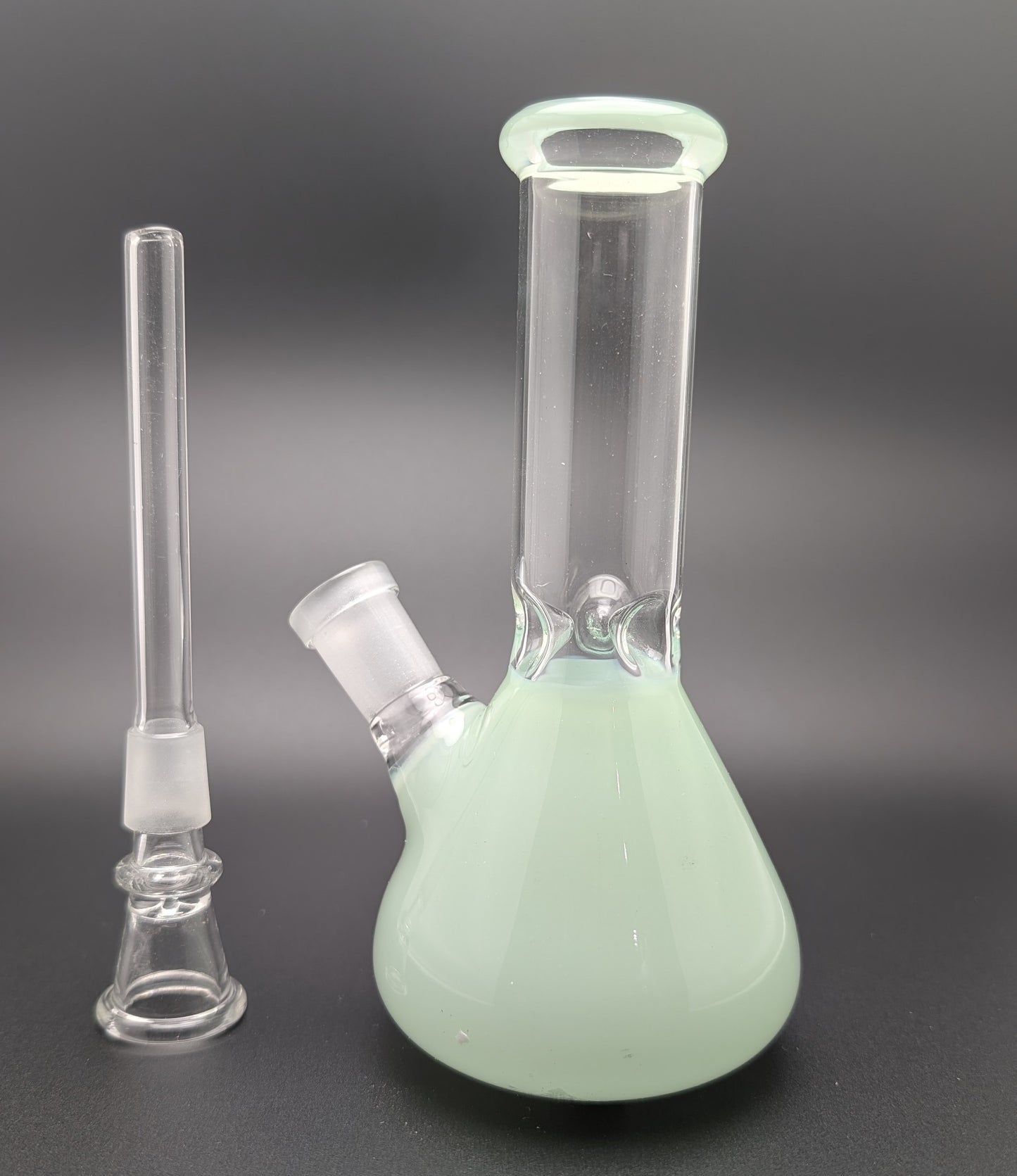 6" Glass Water Pipe Bong Mint Green (Colored Glass)