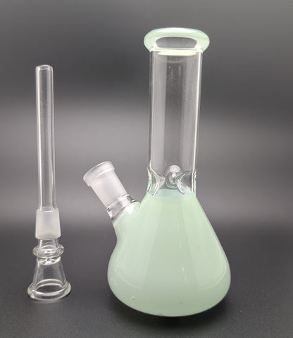 6" Glass Water Pipe Bong Mint Green (Colored Glass)