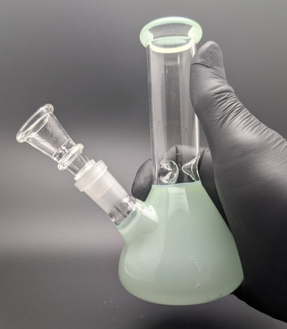 6" Glass Water Pipe Bong Mint Green (Colored Glass)