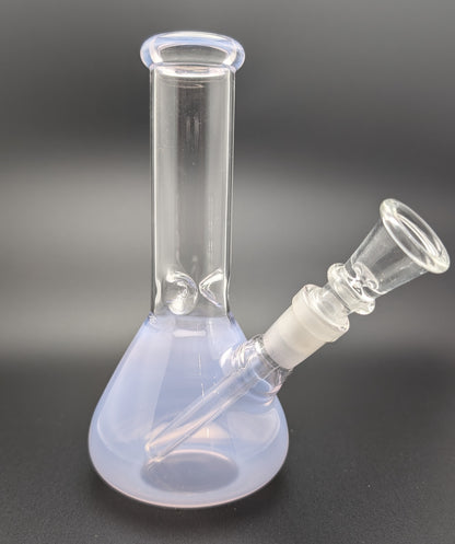 6" Glass Water Pipe Bong Milky Pink (Colored Glass)