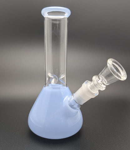 6" Glass Water Pipe Bong Blue 02 (Colored Glass)