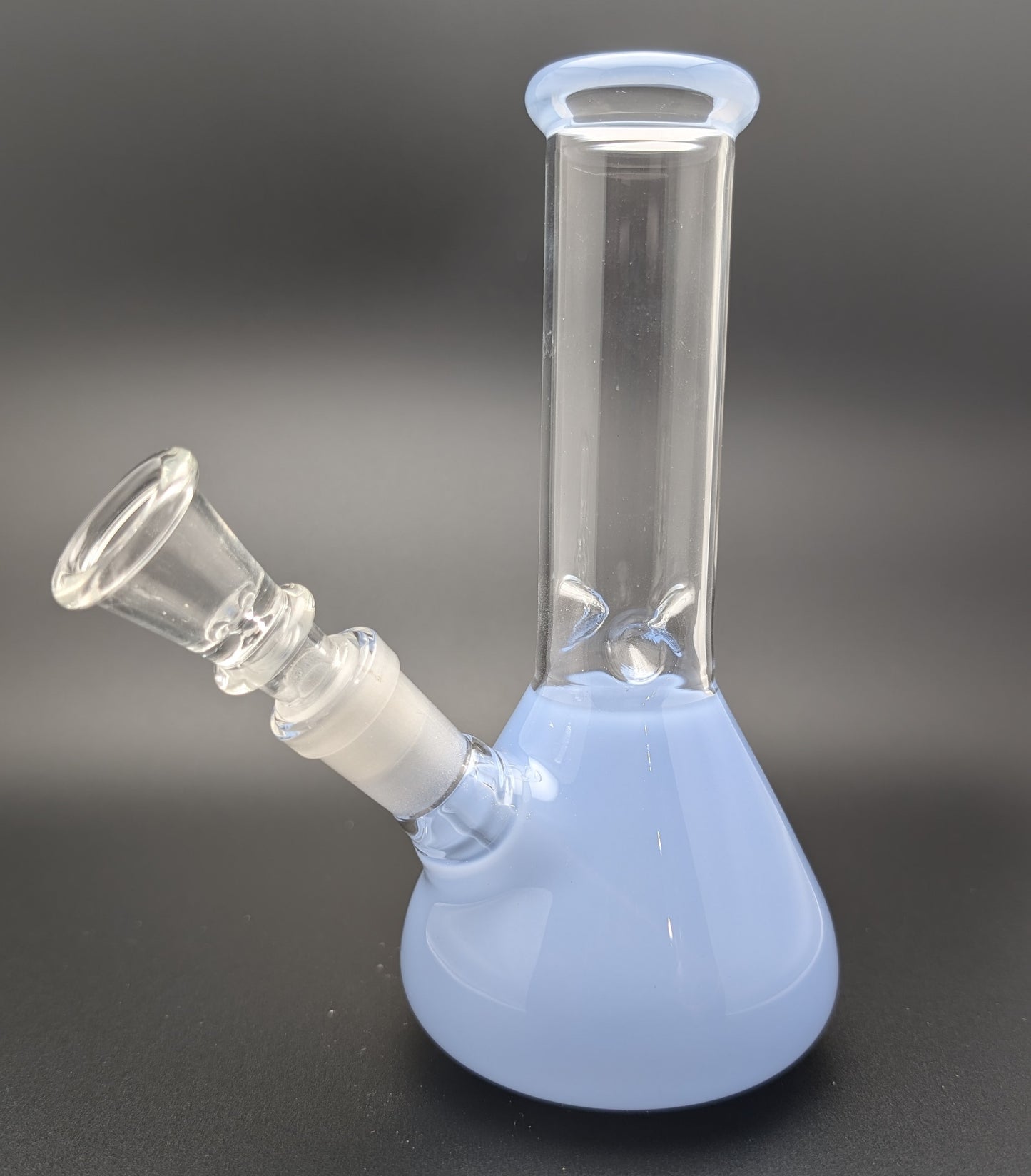6" Glass Water Pipe Bong Blue 02 (Colored Glass)