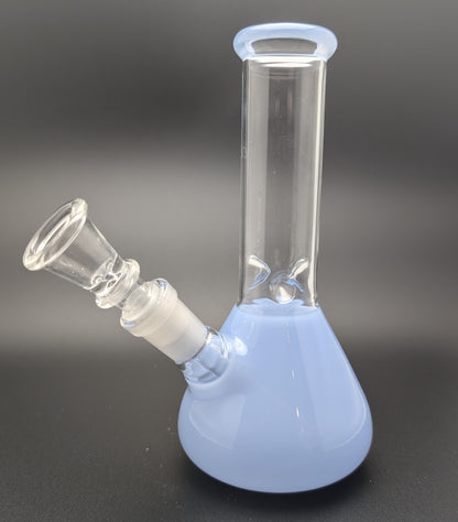 6" Glass Water Pipe Bong Blue 02 (Colored Glass)