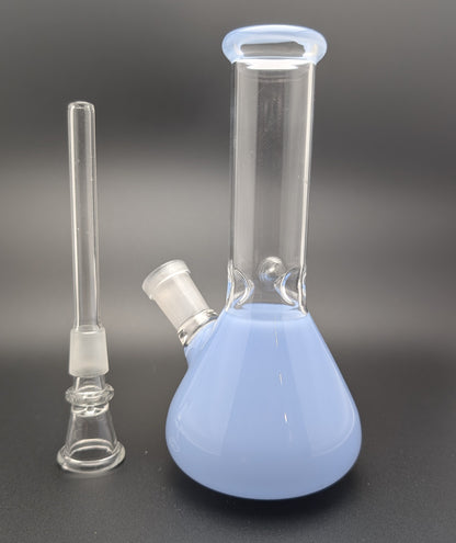 6" Glass Water Pipe Bong Blue 02 (Colored Glass)