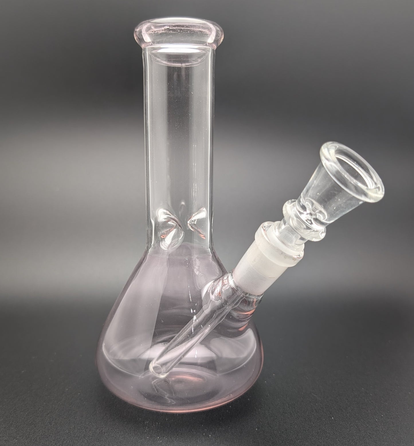 6" Glass Water Pipe Bong Pink (Colored Glass)