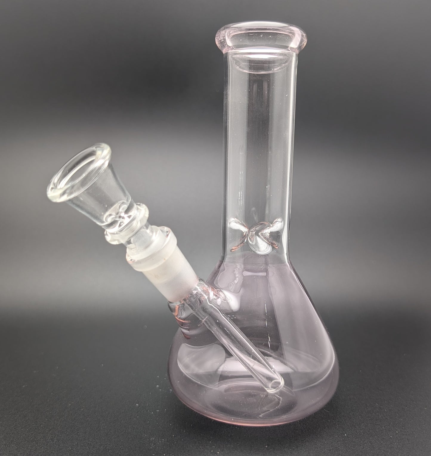 6" Glass Water Pipe Bong Pink (Colored Glass)
