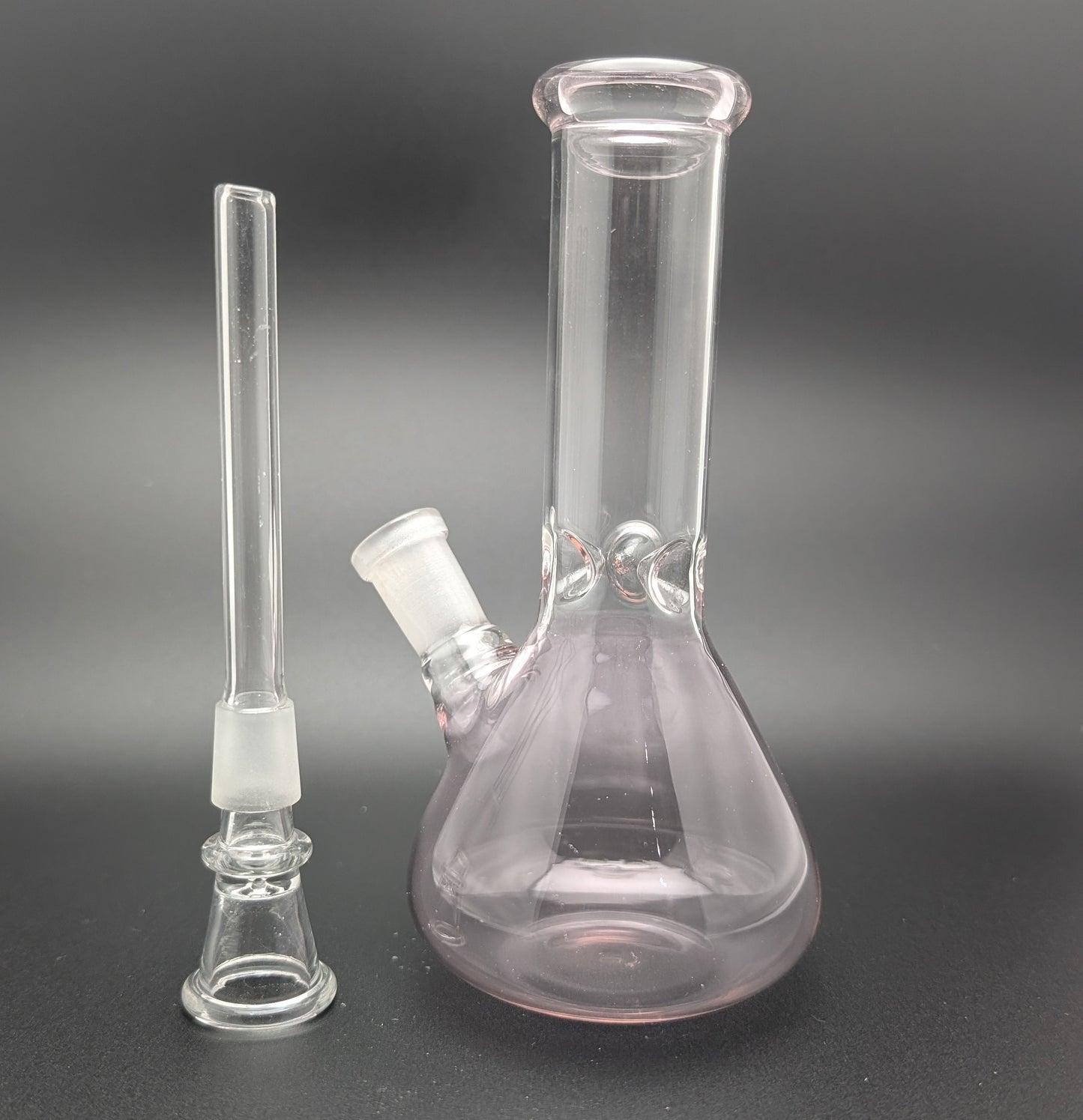 6" Glass Water Pipe Bong Pink (Colored Glass)
