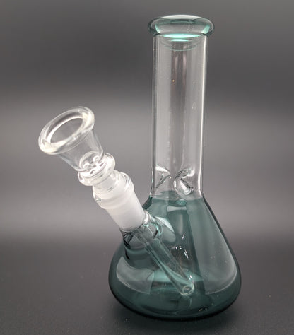 6" Glass Water Pipe Bong Teal (Colored Glass)