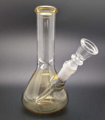 6" Glass Water Pipe Bong Yellow (Colored Glass)