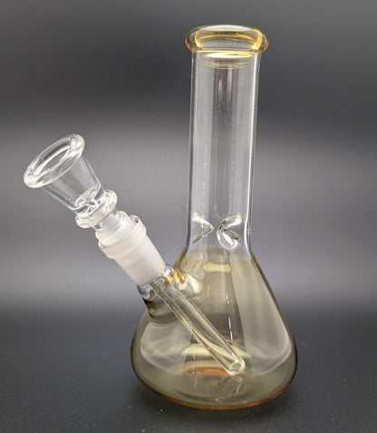 6" Glass Water Pipe Bong Yellow (Colored Glass)
