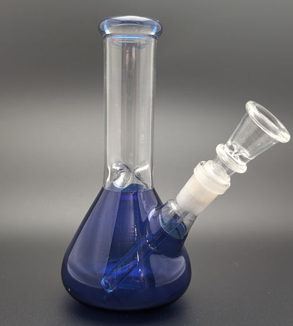 6" Glass Water Pipe Bong Blue (Colored Glass)