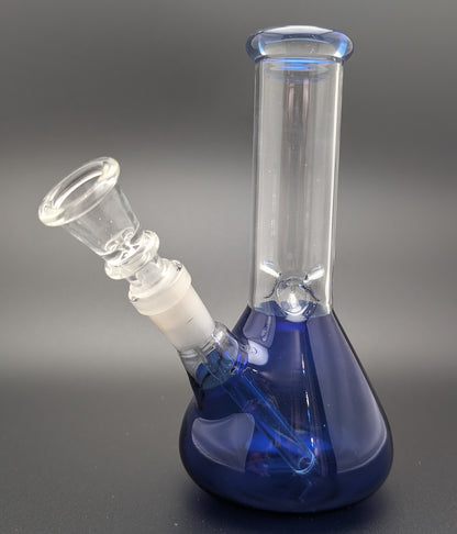 6" Glass Water Pipe Bong Blue (Colored Glass)