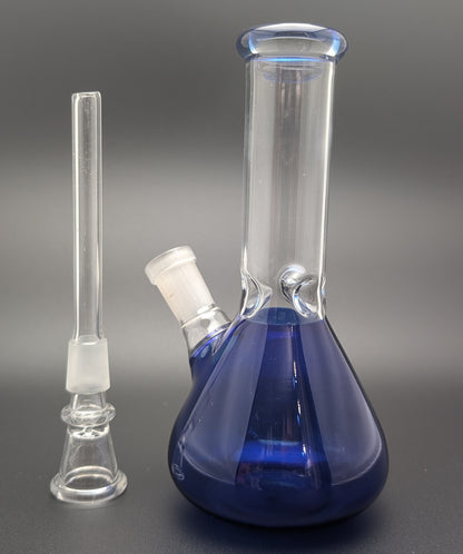 6" Glass Water Pipe Bong Blue (Colored Glass)