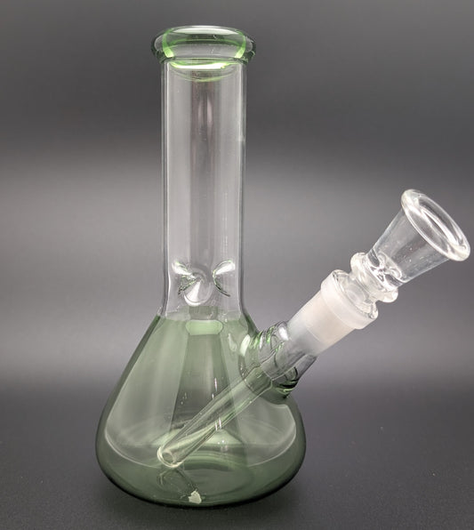 6" Glass Water Pipe Bong Green (Colored Glass)