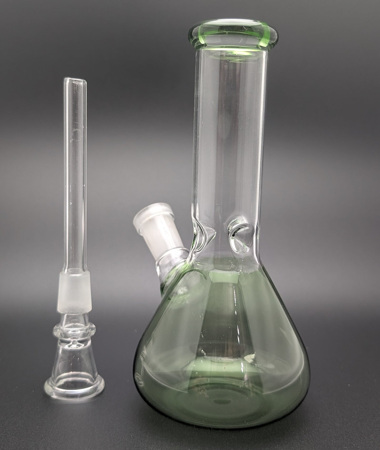 6" Glass Water Pipe Bong Green (Colored Glass)
