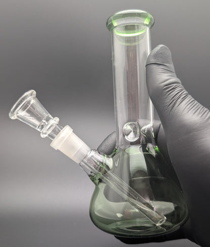 6" Glass Water Pipe Bong Green (Colored Glass)