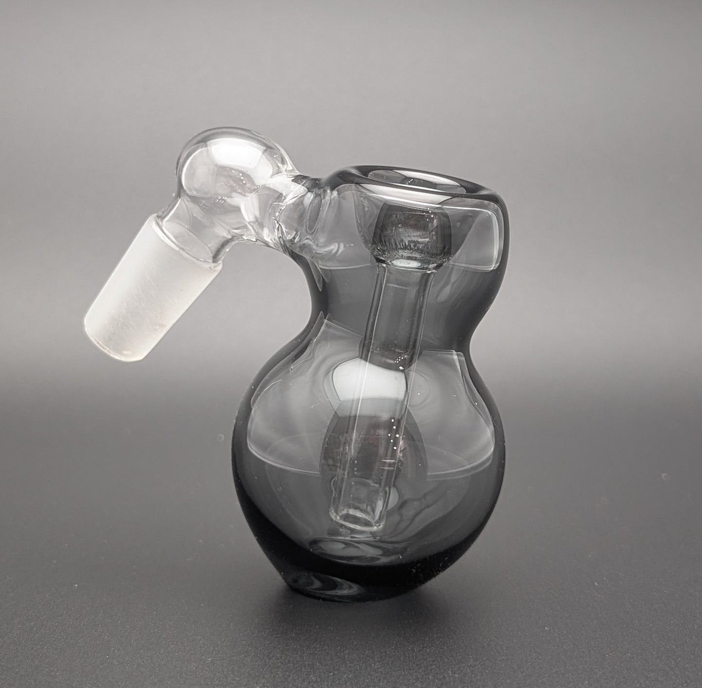 2.5" 14mm Glass Fumed Ash Catcher Black